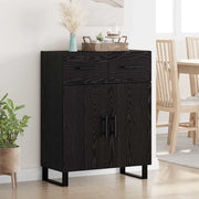 Credenza-Buffet-Armadio da cucina Rovere Nero 69,5 x 34 x 90 cm Legno multistrato 325692