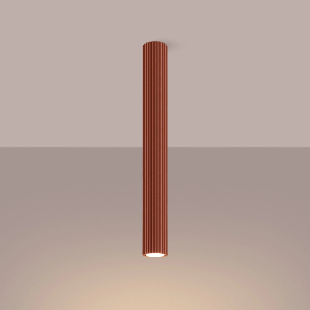 Lampada da soffitto KARBON 60 rosso ocra