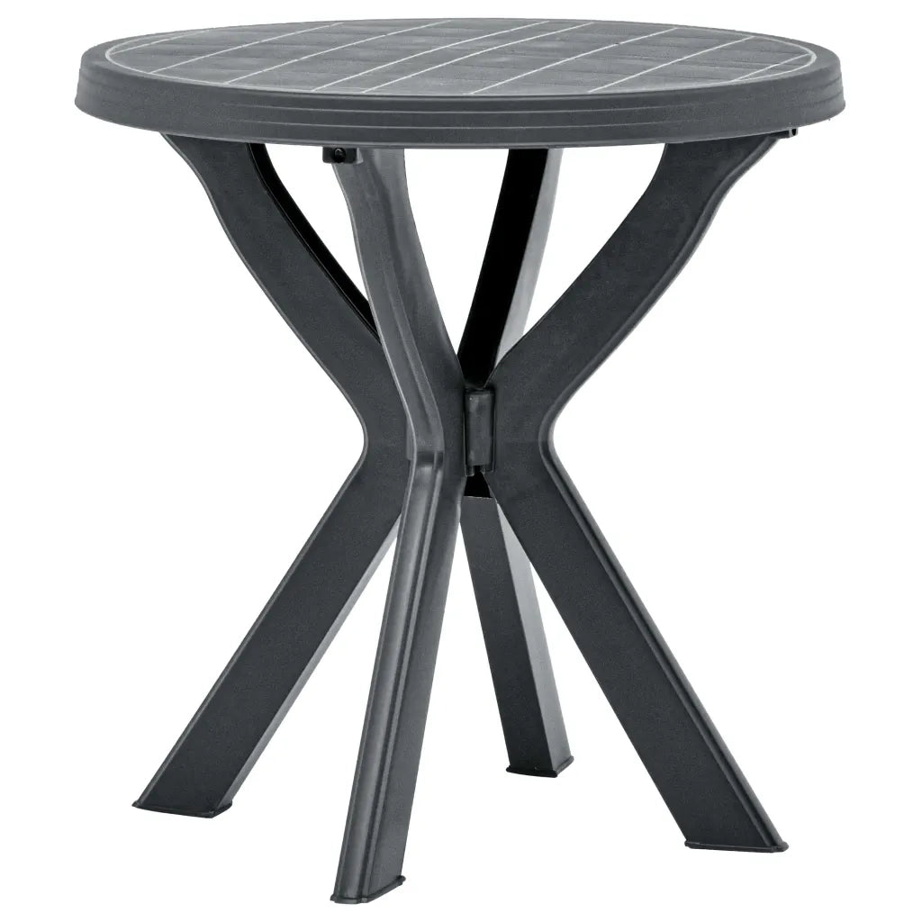 Tavolino da Giardino | Tavolo da Bistrot Antracite ?70 cm in Plastica