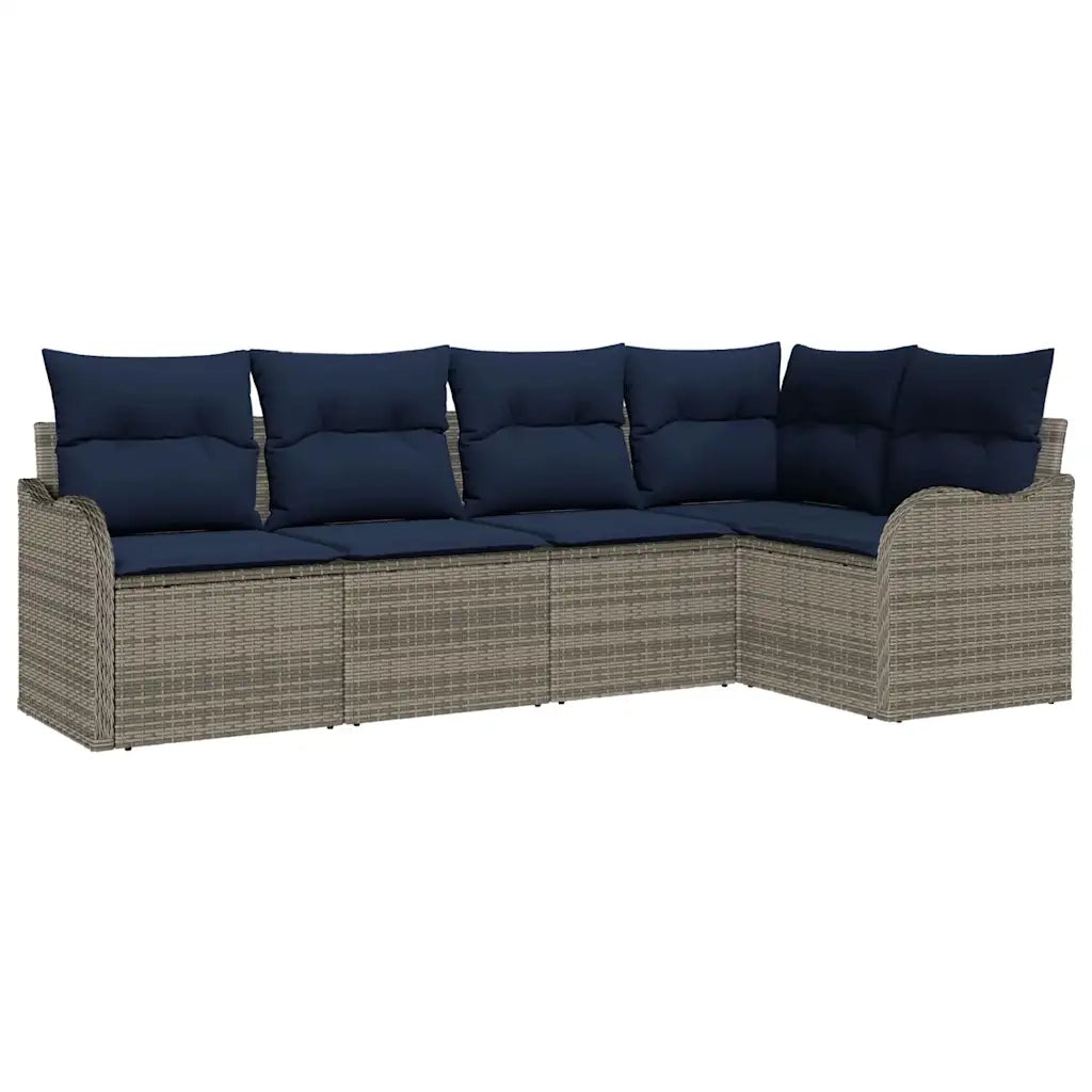 Set Divano da Giardino Grigio polyrattan 3345705
