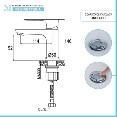 Set miscelatori lavabo bidet e doccia con deviatore in ottone Flat