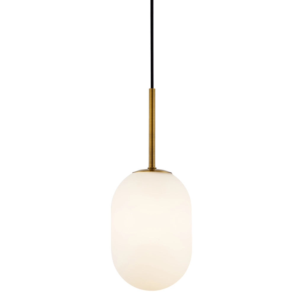 Lampada a sospensione Alias oro/bianco vetro E14 Ø12 Milagro