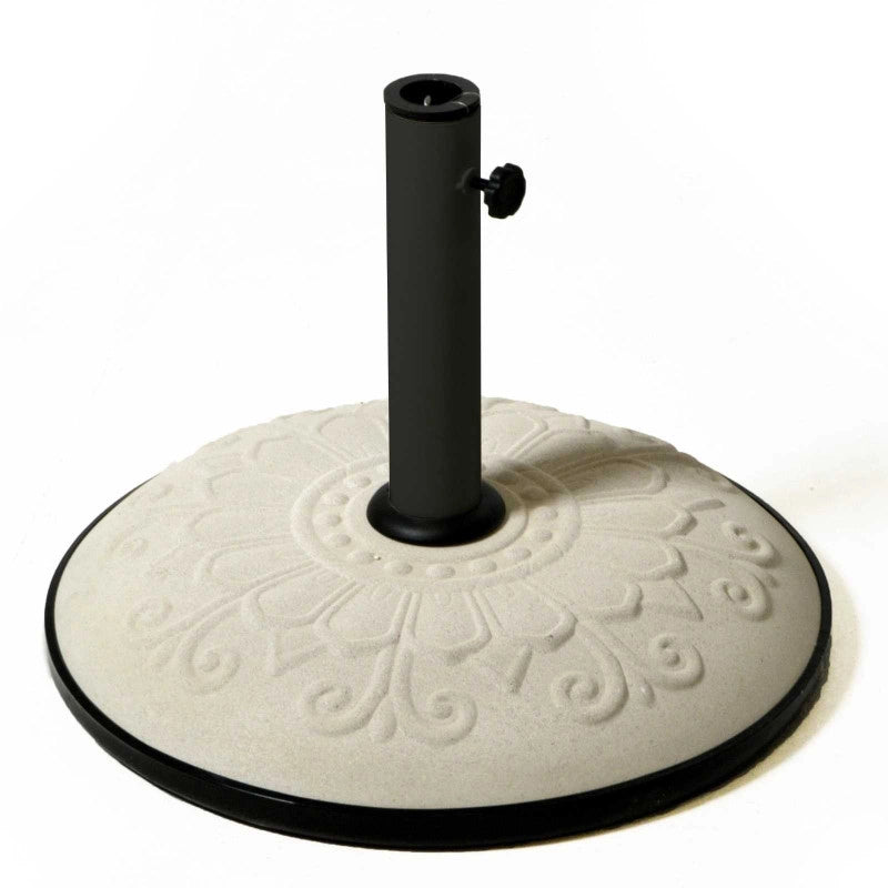 Ombrellone solo base bianco con decoro cm 50, kg25 misura tubo cm 5,8x0,12h28