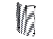 Griglia salvaustioni ovale 29,5x8x42,5 cm con calamite di fissaggio per stufe a pellet e legna