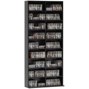 Libreria per CD e Blu-ray con 18 scomparti e 14 ripiani regolabili ¨C Minimal ¨C Nero