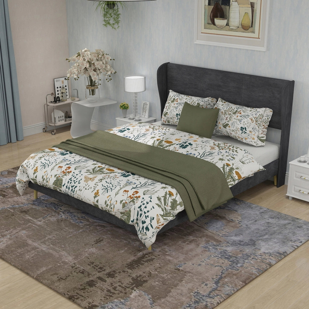Letto imbottito 140x200 grigio - Xylo - Design minimalista