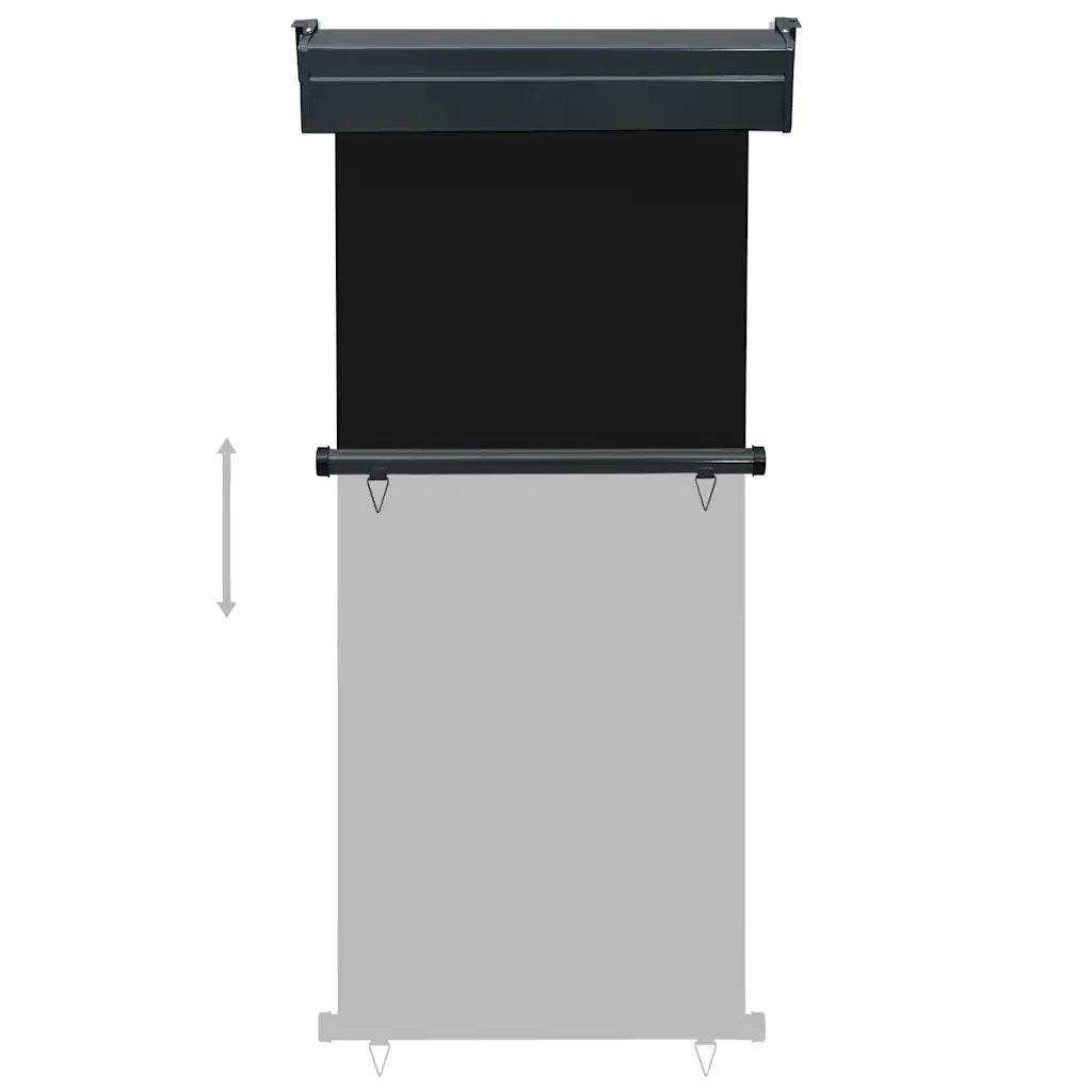 Tendalino Laterale per Balcone-Tenda da Sole Laterale per Patio 85x250 cm Nero