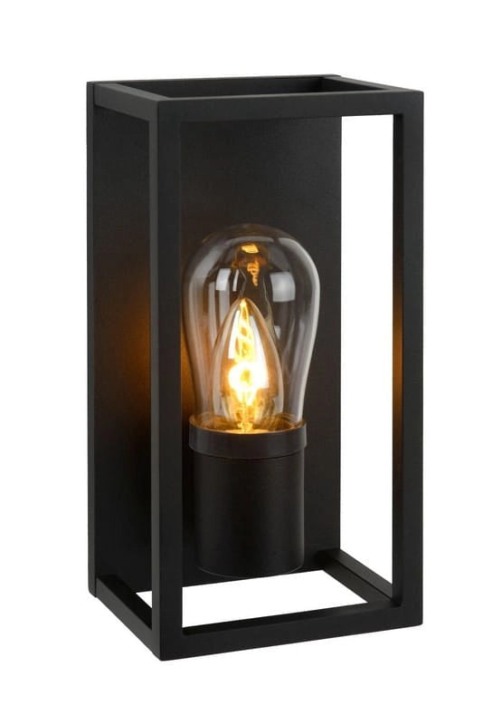 Applique esterna Lucide Carlyn nera alluminio E14 IP54