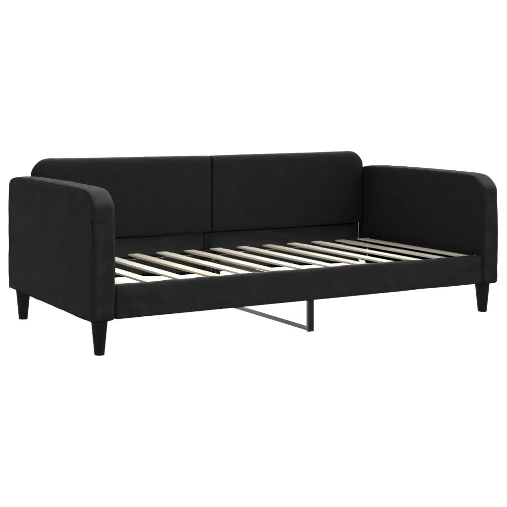 Divano letto | Sof¨¤ letto | Letto singolo Estraibile Nero 100x200 cm in Tessuto