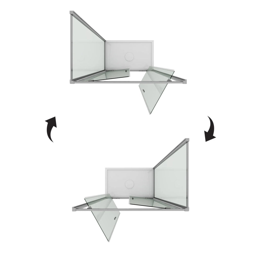 Box Doccia 70x100 AP. 100 CM H185 trasparente mod. Sintesi Duo 2 Ante