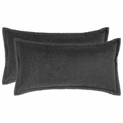 Federa 2 pcs HOUTEN Grigio Scuro 40 x 70 cm Bouclé 917844