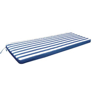 CUSCINO REAL IMBOTTITO A RIGHE BIANCO E BLU 150 X 45  CM