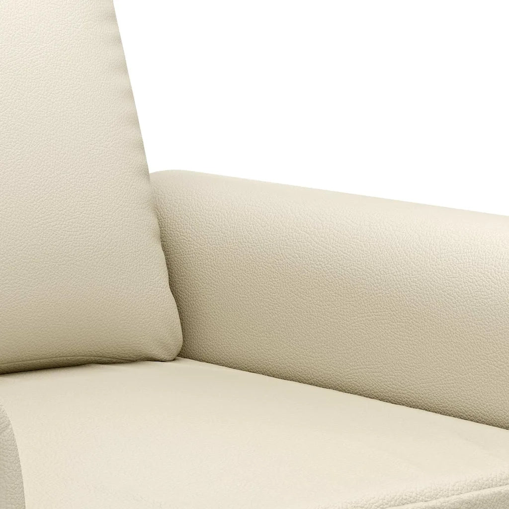 Divano a 2 Posti-Sofa 2 Posti Crema 120 cm in Similpelle 256522