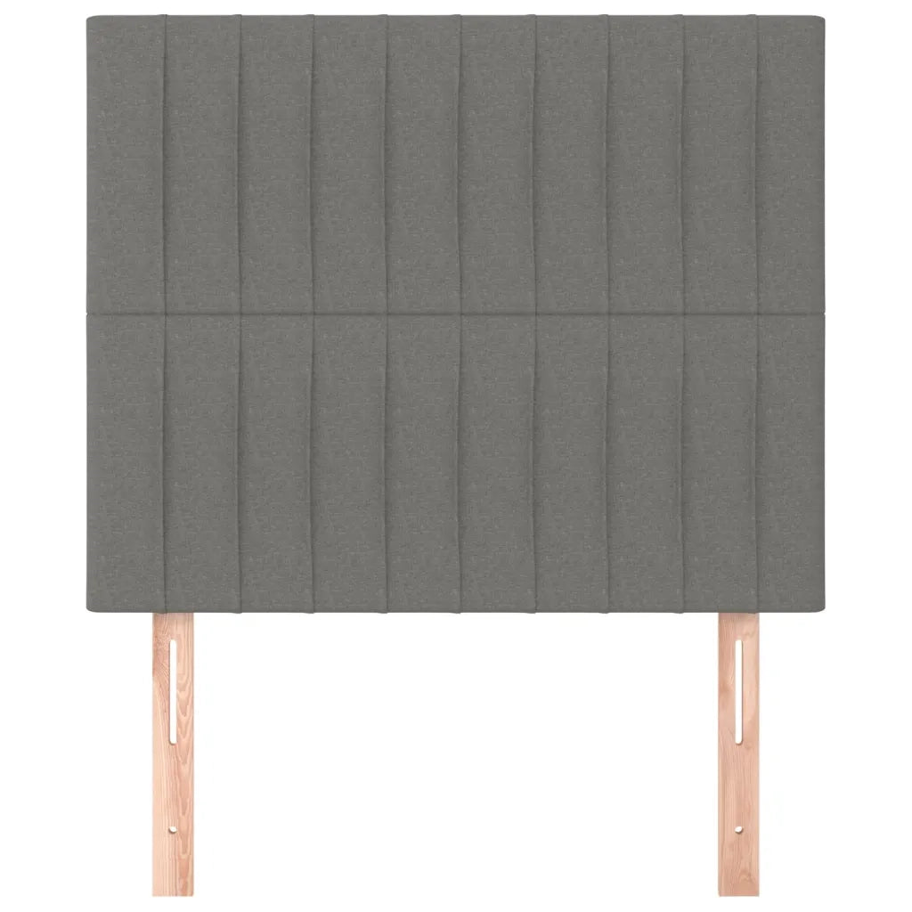 Testiera | Testata Grigio Scuro 100x5x118/128 cm Tessuto