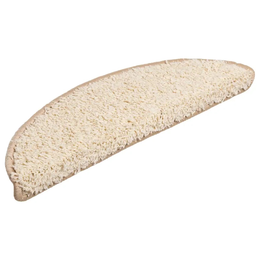 Tappetini per scale 20 pz 56x17x3 cm Crema Semicircolari 3365841