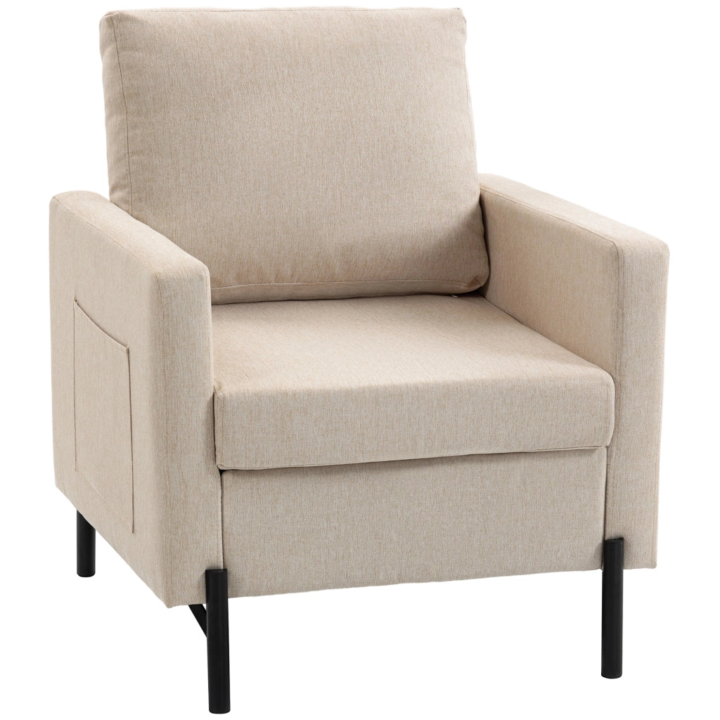 Poltrona ¨C Zephmum ¨C Tessuto Beige 73x77x87