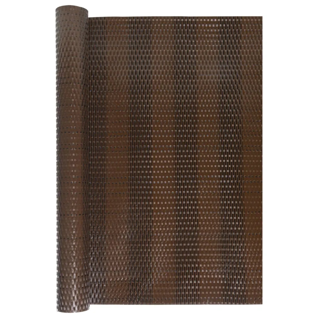 Paravento da Balcone Marrone e Nero 600x90 cm in Polyrattan 156260