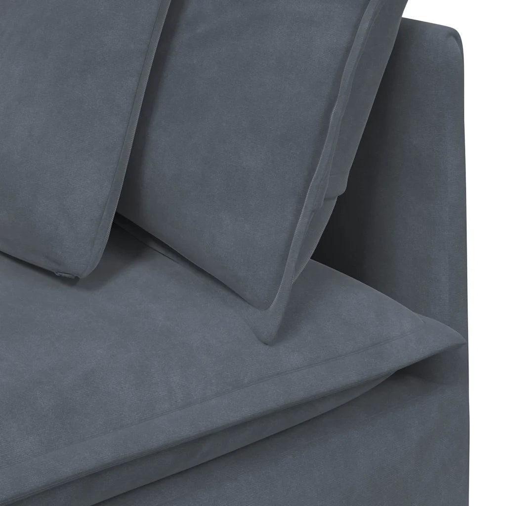 Modulo Angolare Divano Modulare con Cuscini Grigio Scuro 100 cm CFW2020980