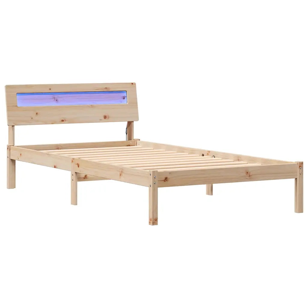 Letto singolo | Letto per adulti | Struttura del letto Marrone 75 x 190 cm Pino massello