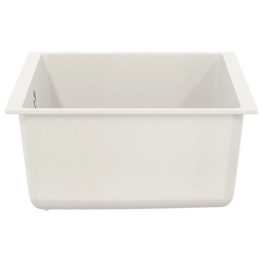 Lavello Bianco 530 x 460 mm 80% Quarzo e 20% Resina