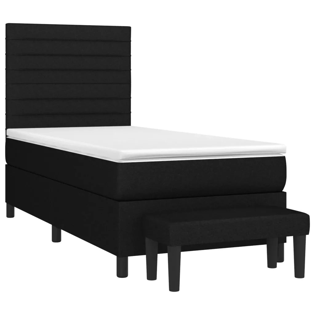 Giroletto a Molle con Materasso Nero 80x200 cm inTessuto 3136631