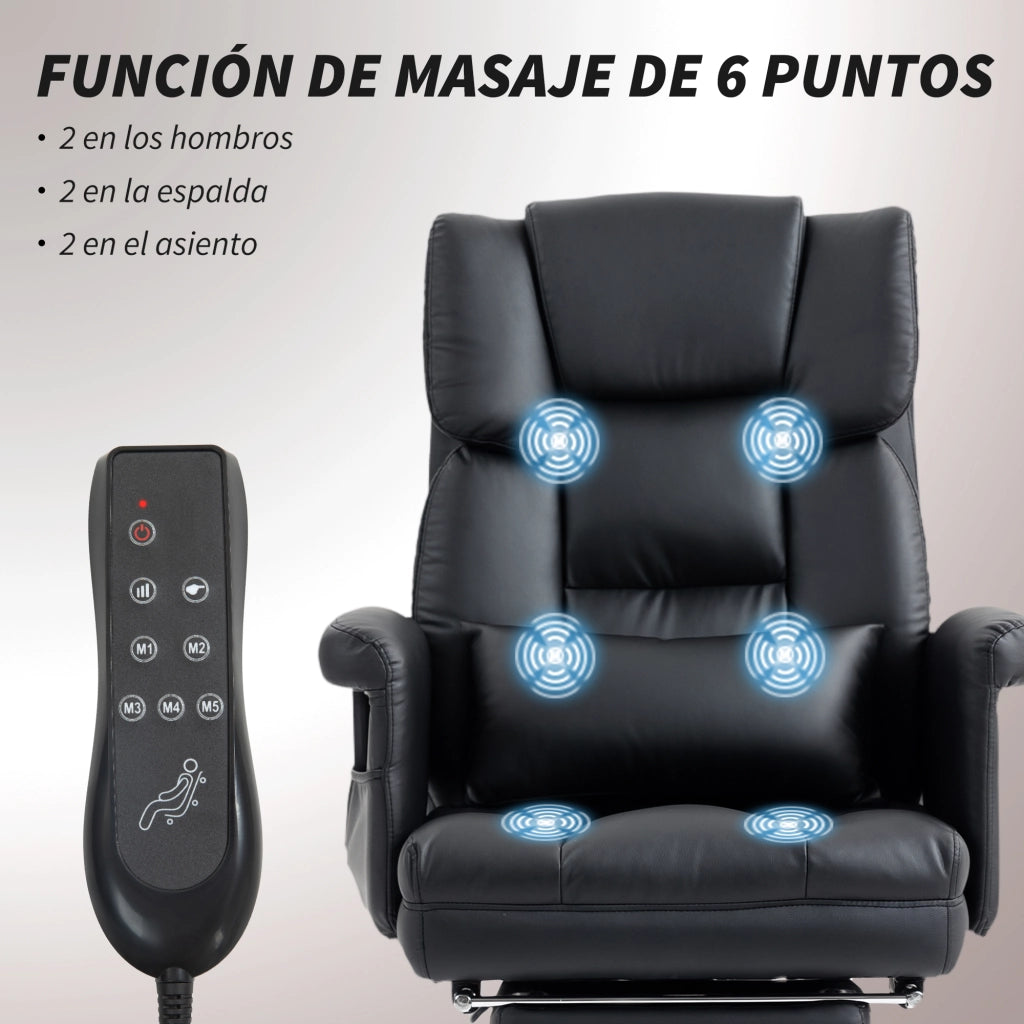 Sedia da ufficio con massaggio ¨C zephmum ¨C struttura nera