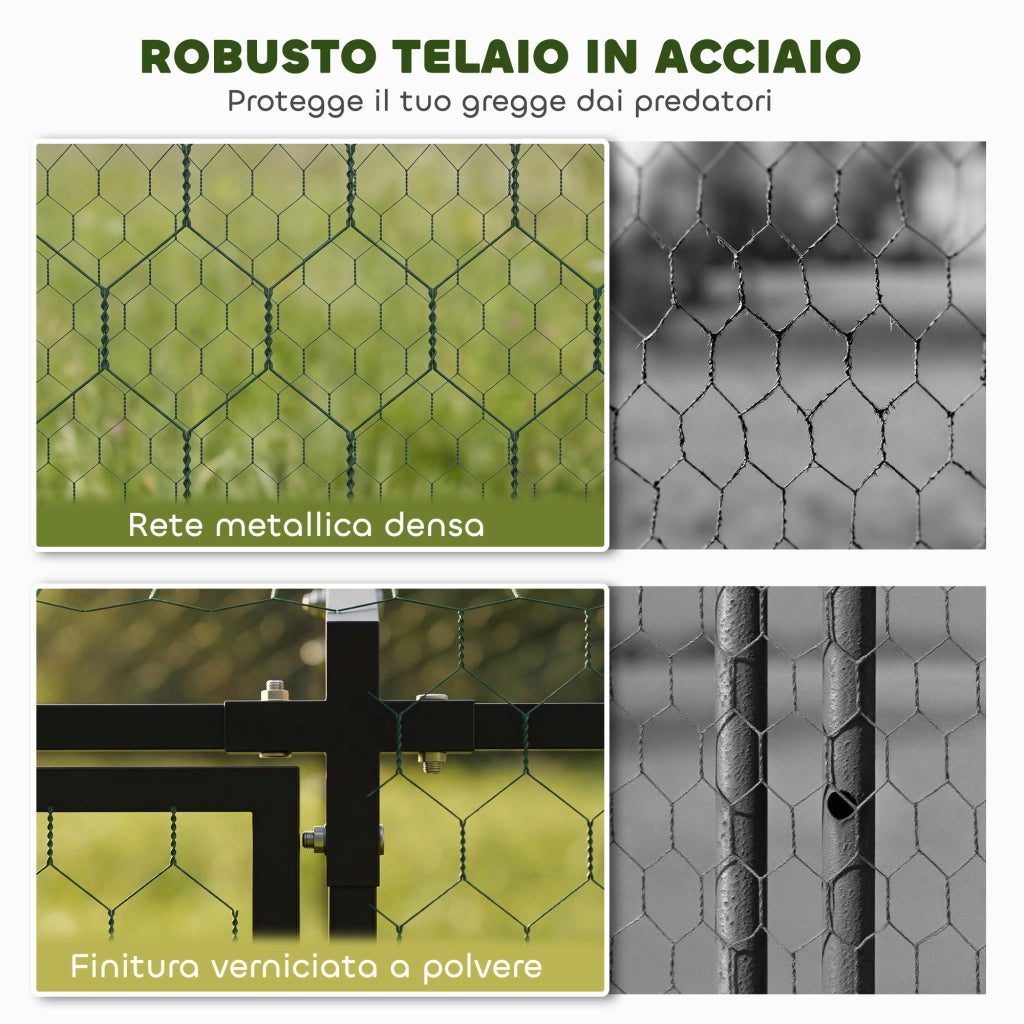 Pollaio per Galline ¨C Minimal ¨C Acciaio Zincato 3x1x1m