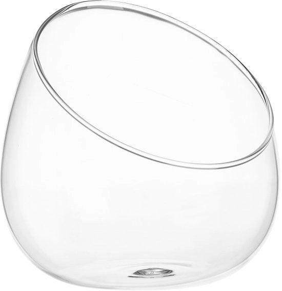 Vaso Terrario Decorativo con Recipienti in Vetro Claro - Pianta Decorativa - Boccale Ronde in Vetro Translucido - Regolazione per Angolo di Visione Ottimale - Vetro Transparente