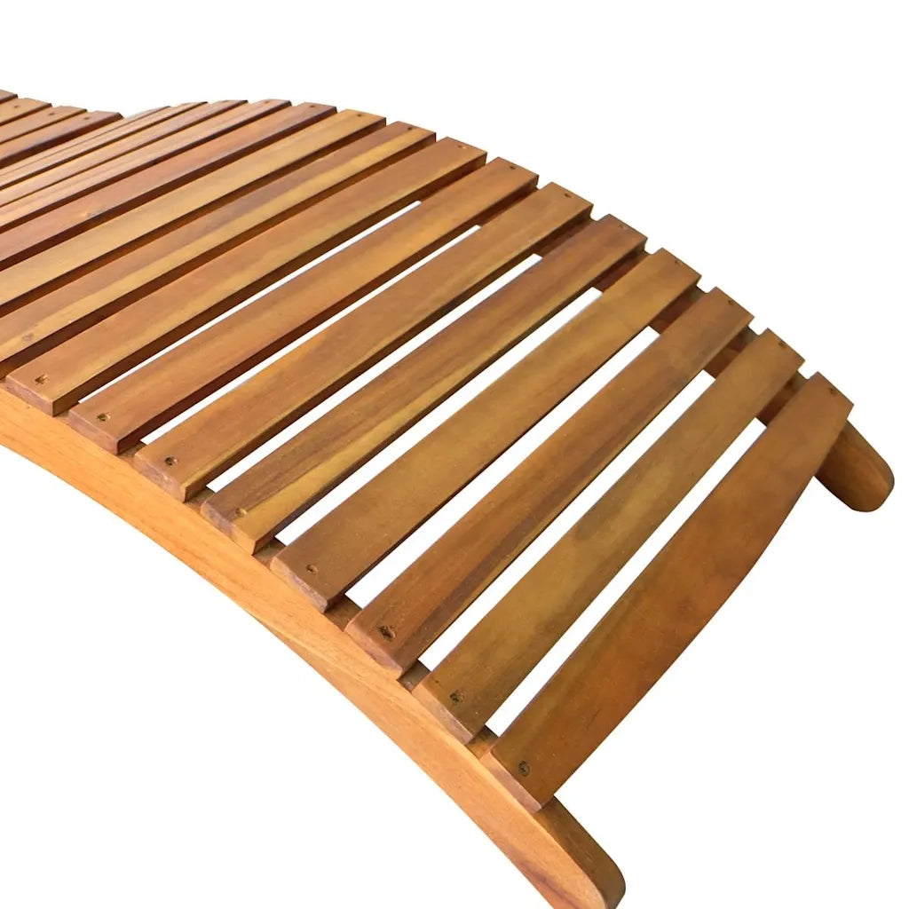 Lettini Prendisole 2 pz con Cuscini in Legno Massello d'Acacia 3077370