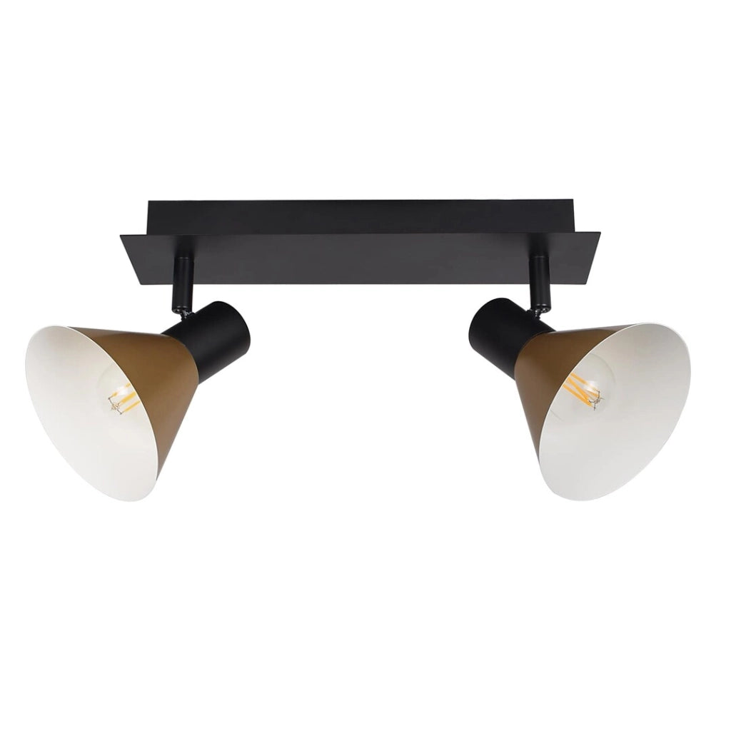Faretto parete/soffitto Alvaro 2xE14 nero oro Rabalux