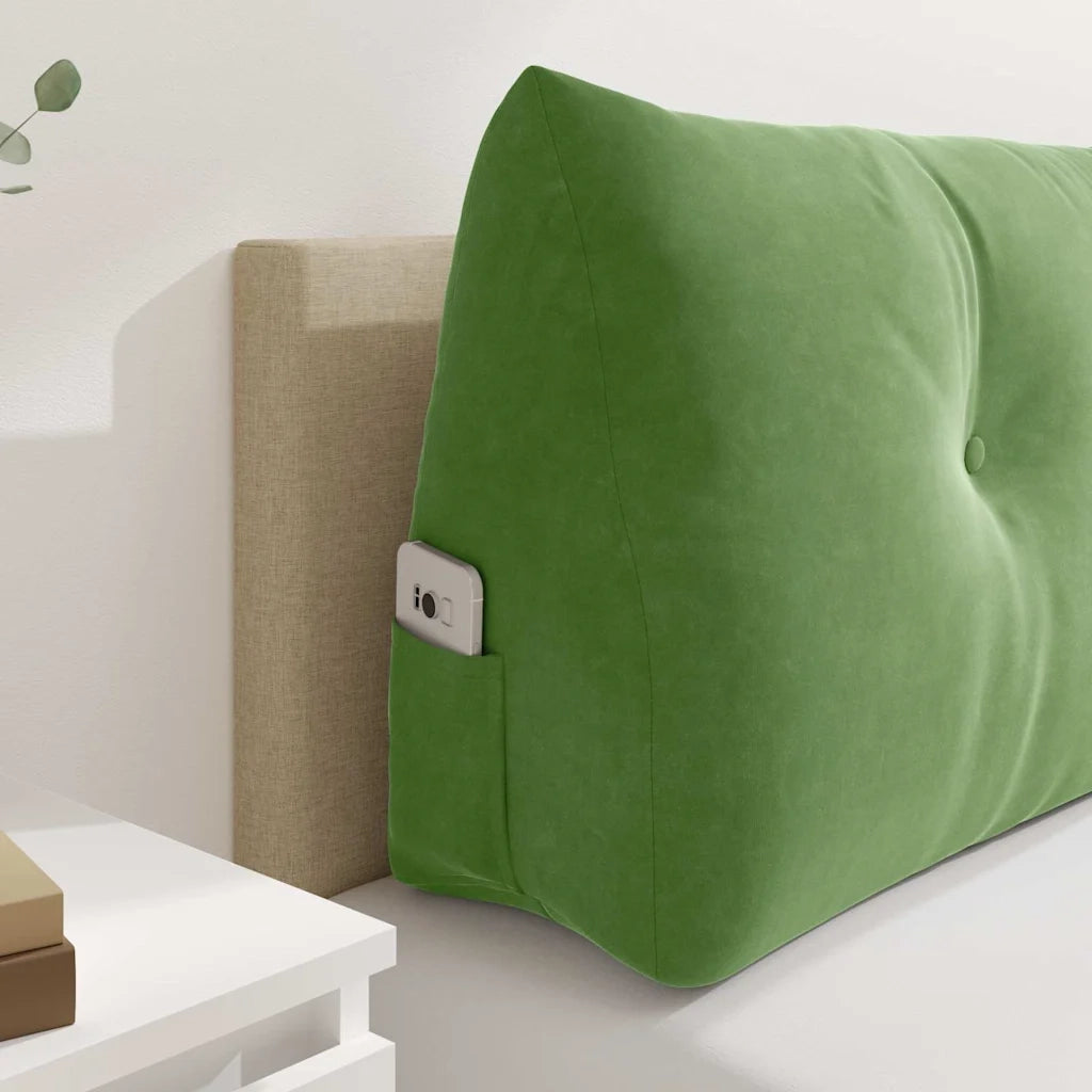 Cuscino per Schiena Verde chiaro 180 x 24 x 50 cm Velluto 42014577