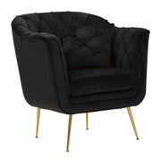 Poltrona Budapest Nera Con Cuscino cm 88x83x91