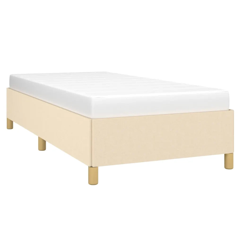 Letto singolo | Letto per adulti | Giroletto senza Materasso Crema 90x200 cm in Tessuto