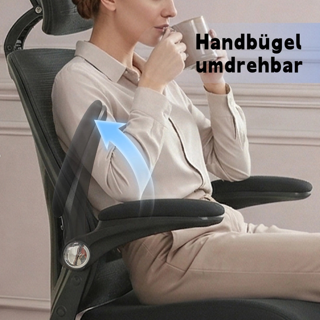 Sedia da ufficio ergonomica pieghevole ¨C Zephmum ¨C nera