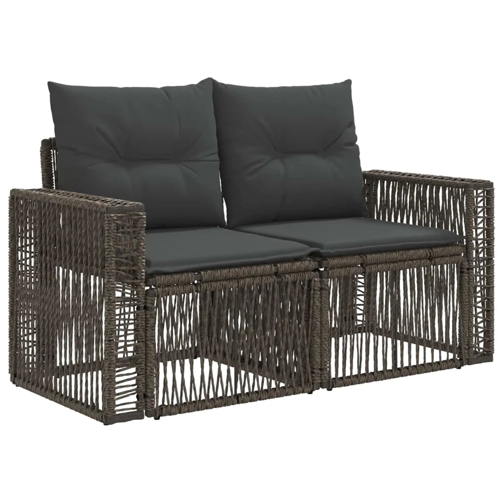 Set Divano da Giardino 6 pz Grigio e Grigio Scuro polyrattan 3436745