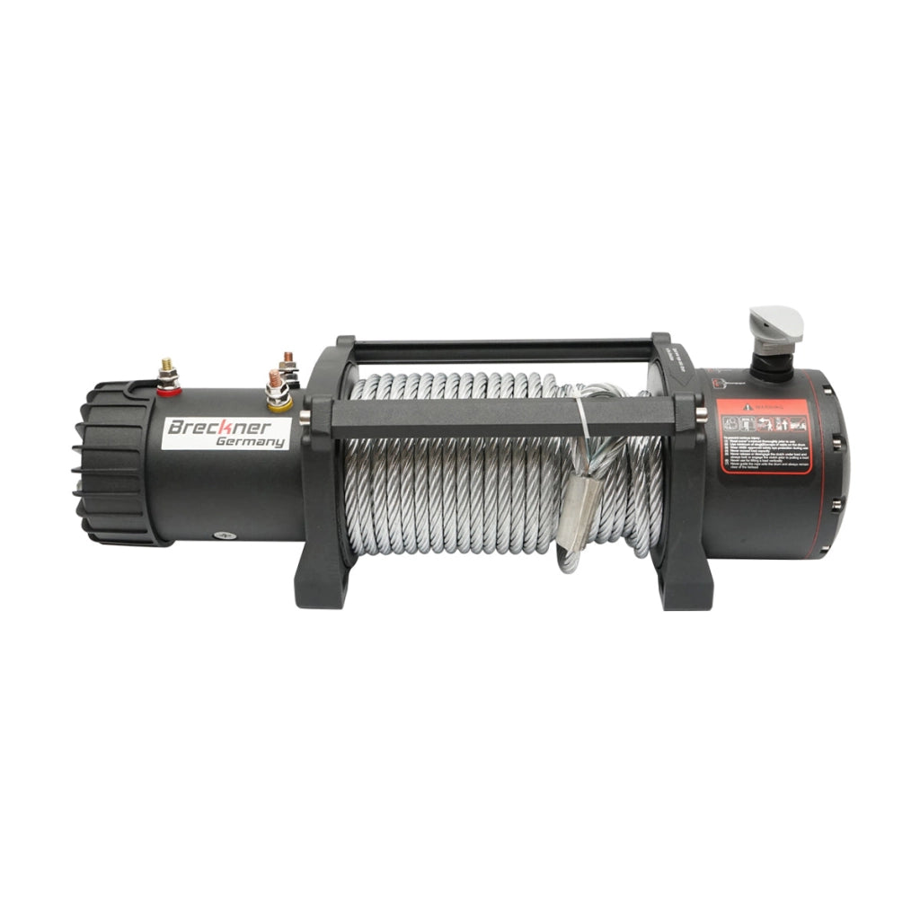 Verricello elettrico con telecomando 12V, 6,5hp, 6,1T (13500lbs) cavo in acciaio 9x24m solenoide 400A Breckner Germany