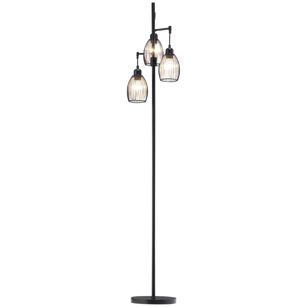 Lampada da Terra Industriale ¨C Zephmum ¨C Nero, Metallo, Regolabile