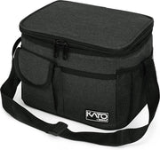 Tas per uomo isolata, 7,8 L tas isolata per cibo, borsa per pranzo, borsa per picnic, piccola, borsa per pranzo, borsa termica, per lavoro, ufficio, picnic, nera