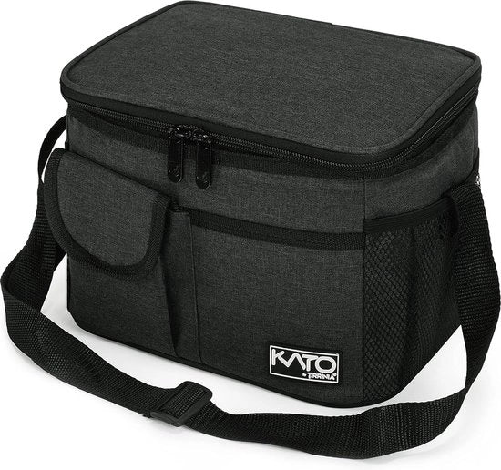 Tas per uomo isolata, 7,8 L tas isolata per cibo, borsa per pranzo, borsa per picnic, piccola, borsa per pranzo, borsa termica, per lavoro, ufficio, picnic, nera