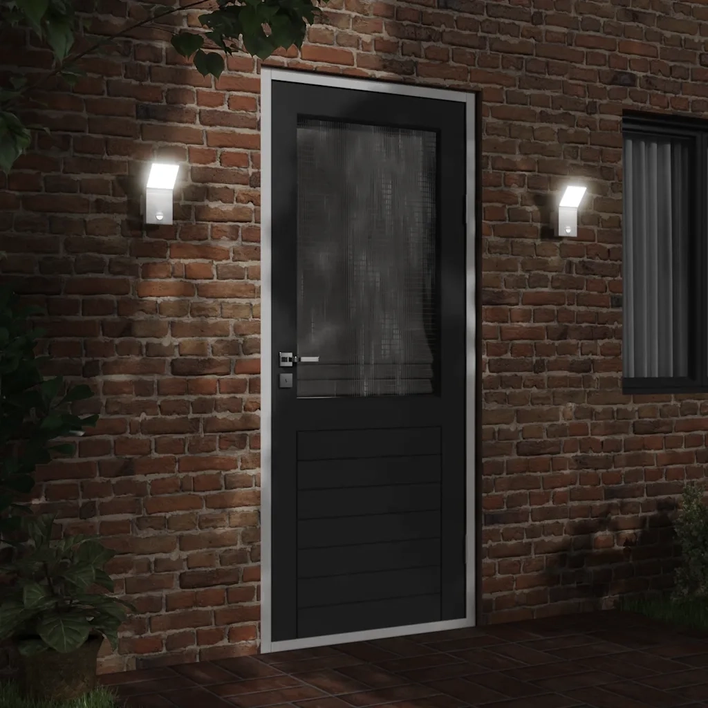 Applique con LED e Sensore Bianca in Alluminio Pressofuso 4006274