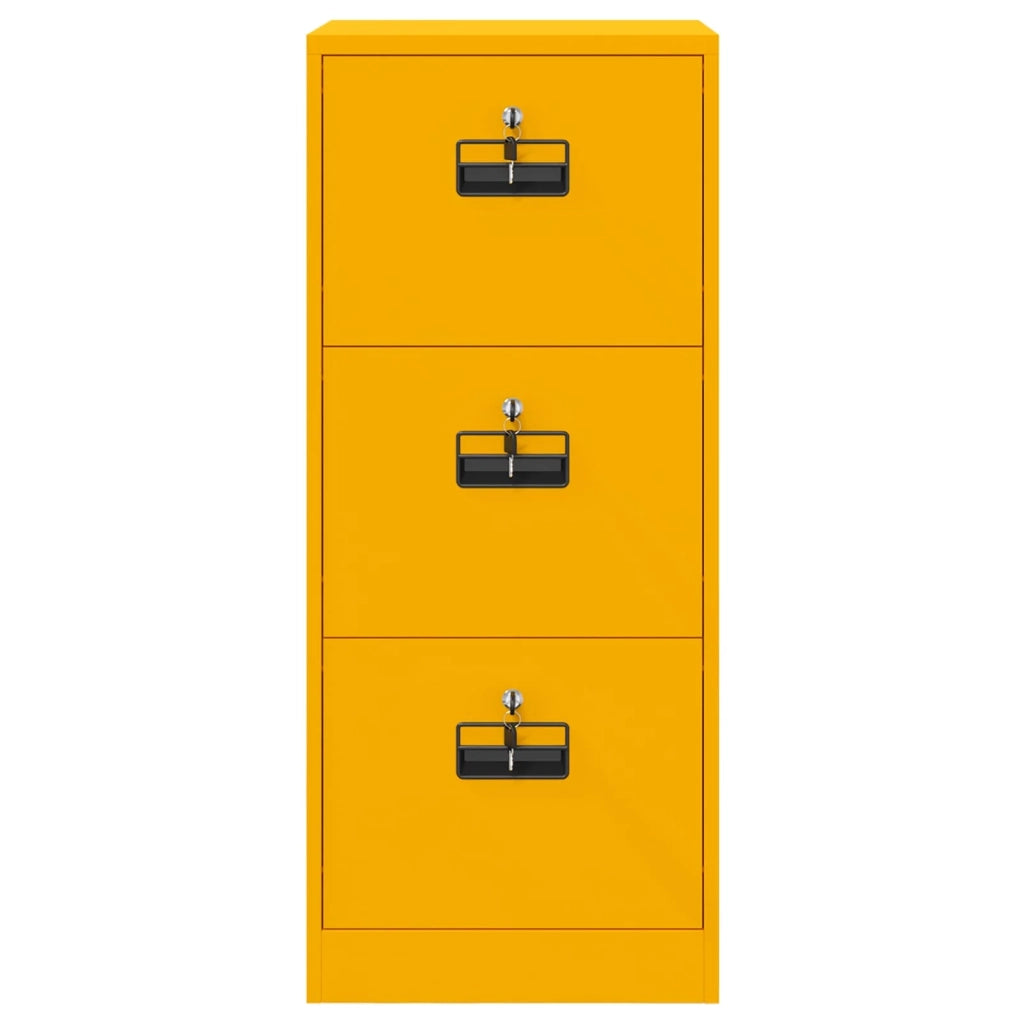 Armadio per File Geometrico Giallo senape 45,5 x 42 x 106,5 cm 891619