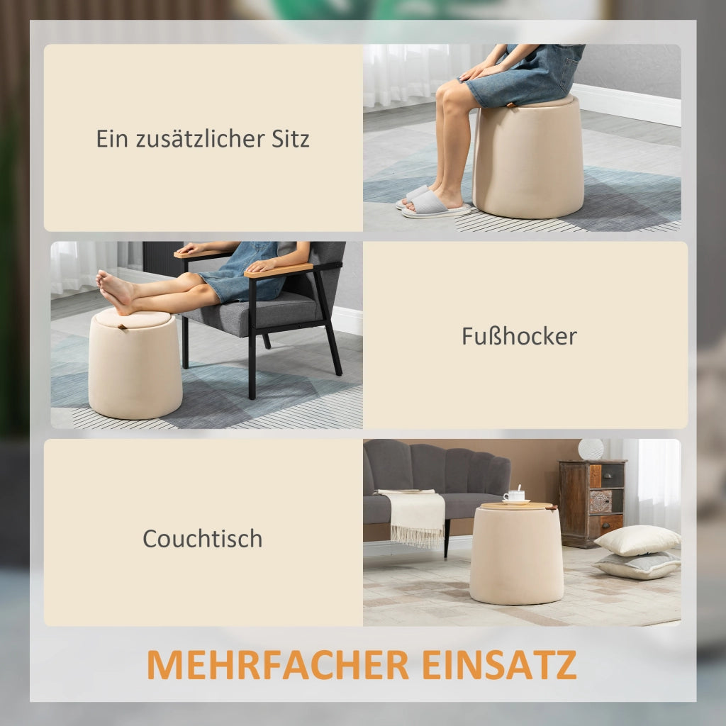 Tavolino ¨C Minimal ¨C beige 44x47.5 cm