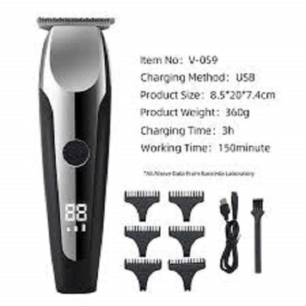 Tagliacapelli Elettrico Professionale Trimmer Barba Ricaricabile Pettini V-059