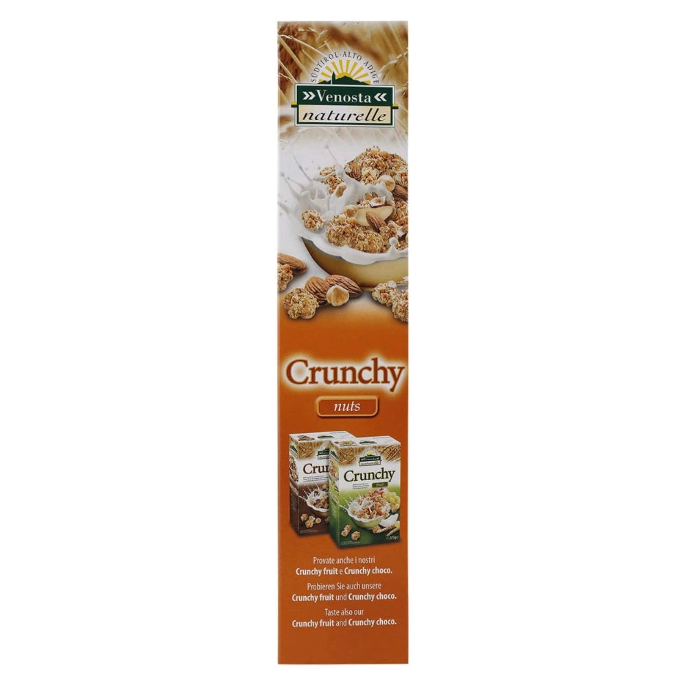 Venosta naturelle crunchy nuts con mandorle e nocciole 3 confezioni da 375 grammi