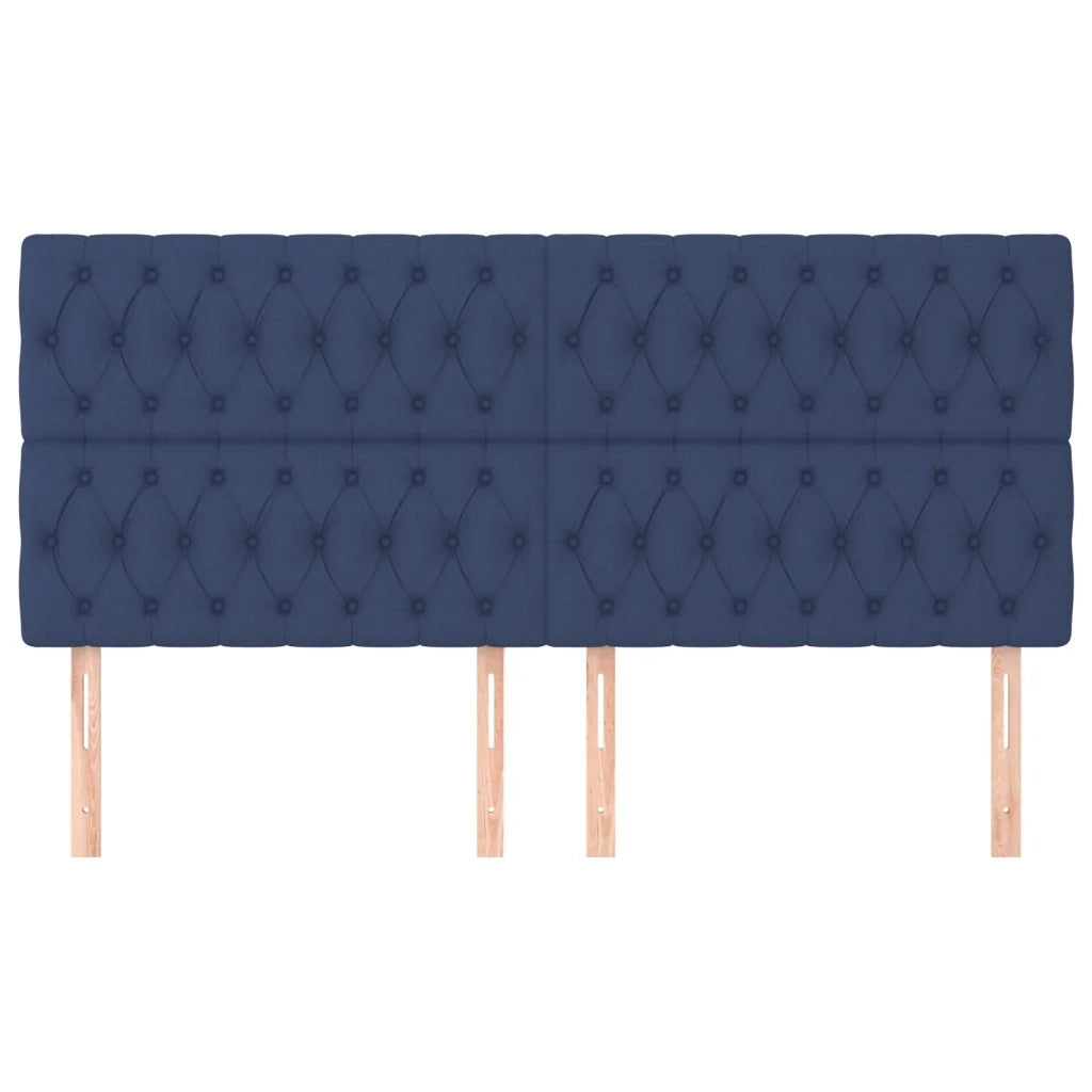 Testiera Blu 200x7x118/128 cm Tessuto 3116696