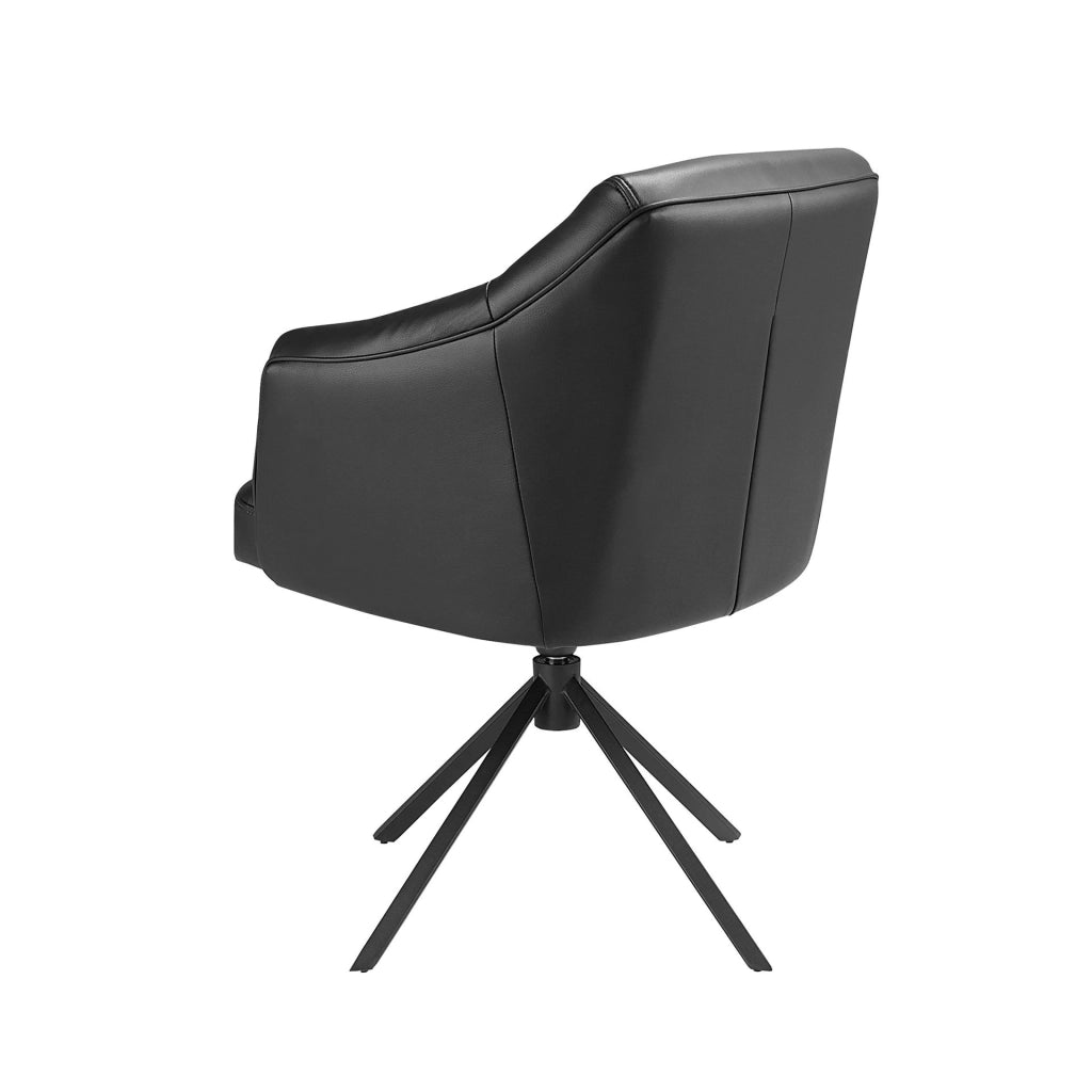 Sedia girevole in similpelle nera