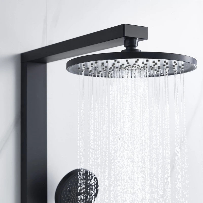 Colonna doccia 3 getti con deviatore 3 vie bodyjets nero Aquasanit - serie Phuket