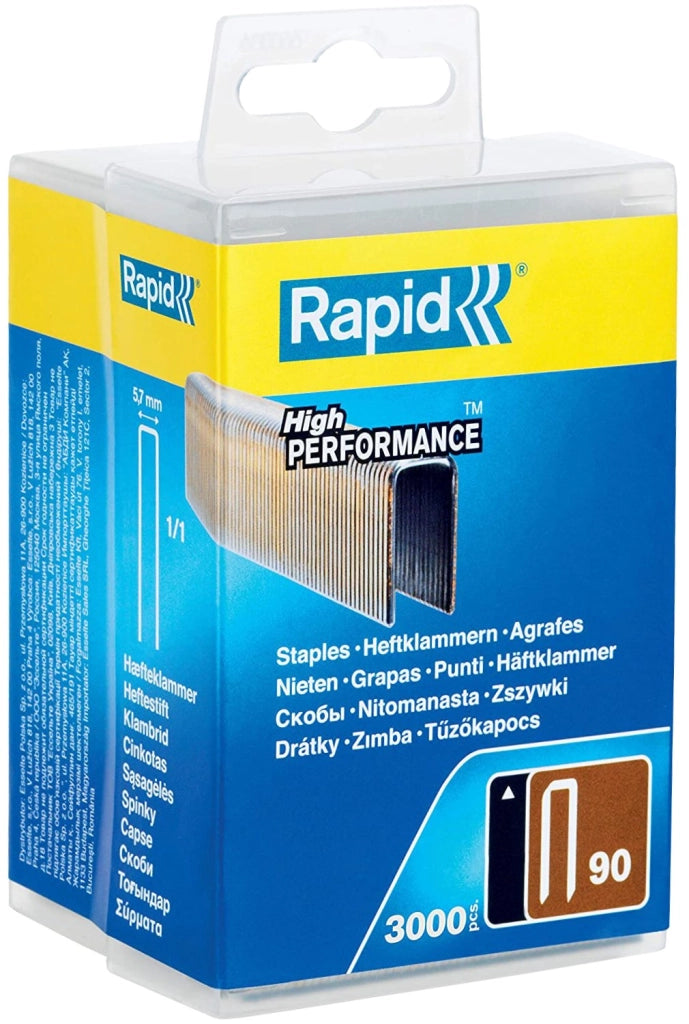 GRAFFE PER FISSATRICE PNEUMATICHE n°90 Per cod. 0497602 H. 30 mm - conf. 3000 pezzi - RAPID