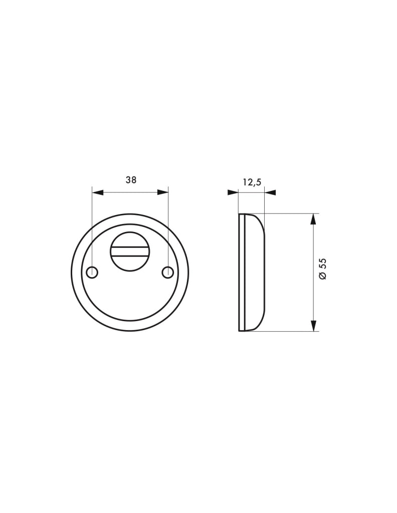 Coppia di rosette di sicurezza cromate – THIRARD