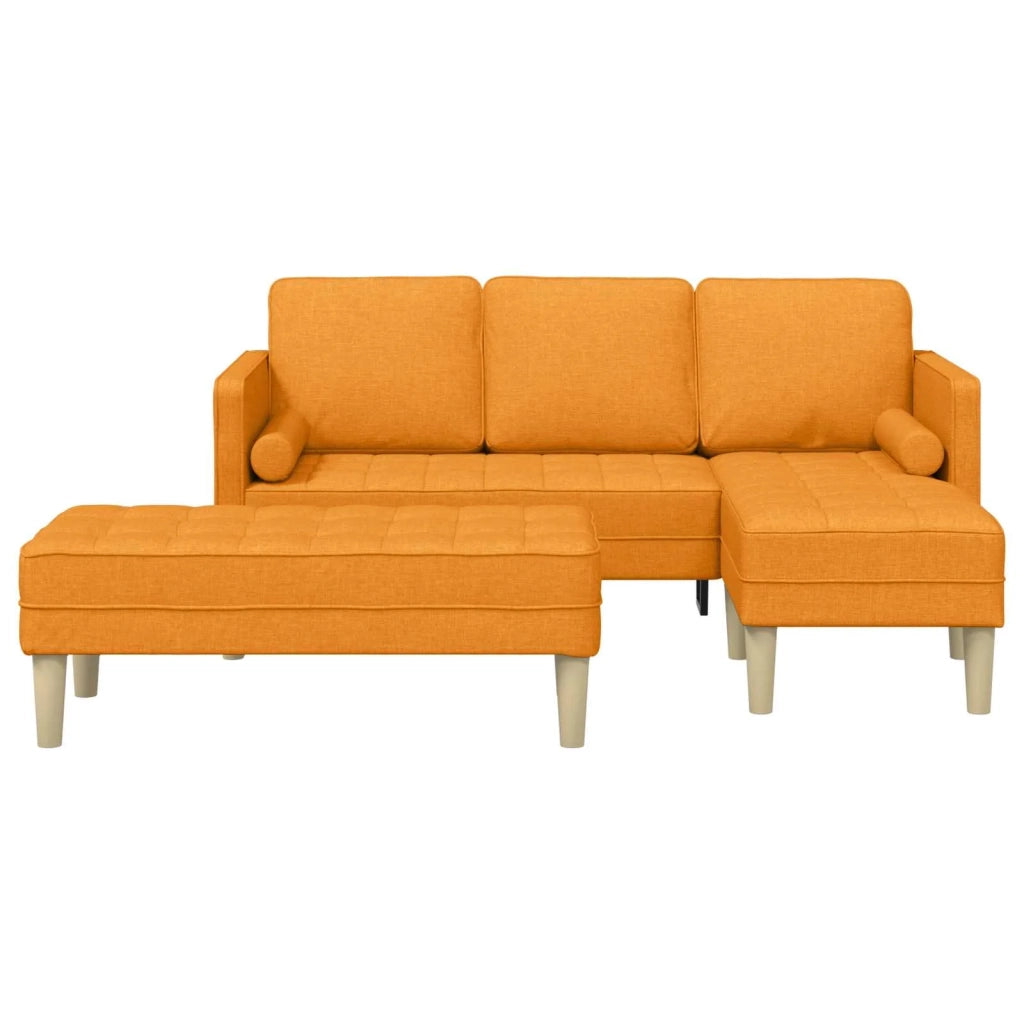 Set di divani 2 pz Giallo Scuro Poliestere 3329260